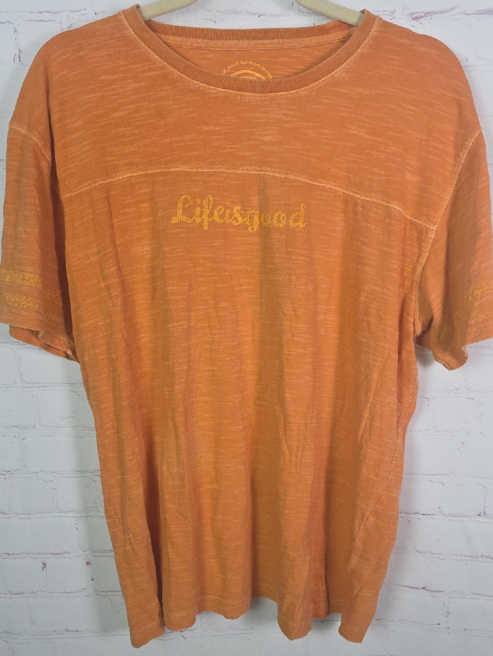 Life Is Good Orange  Short-Sleeve Crewneck Tee